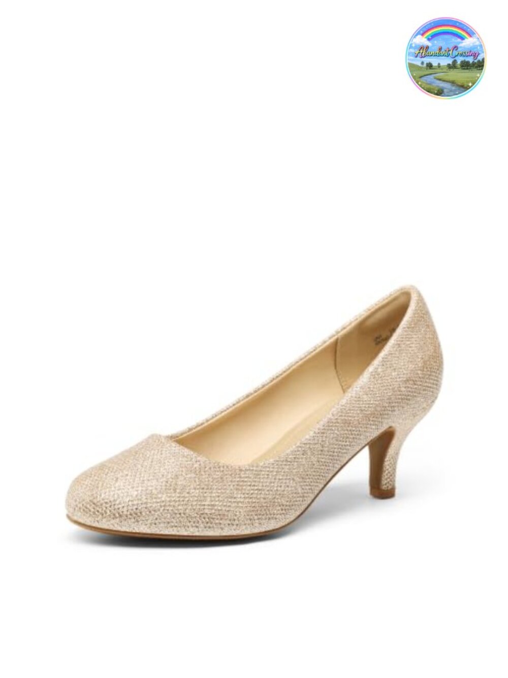Women's Kitten Heels Pumps Almond Toe Slip-On 2.5-Inch Heel Comfortable